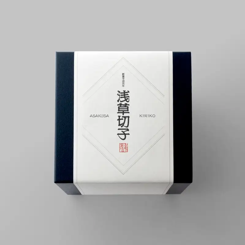 浅草切子 暮らしの硝子「七宝 斜 切立金赤」化粧箱入り_0012-148-T07