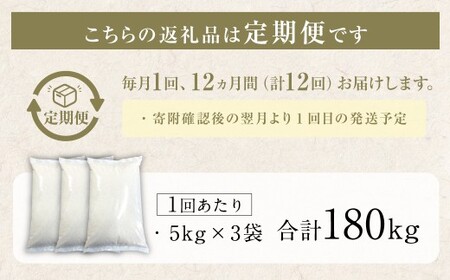 【12回定期便】 筑後の実り 15kg×12回 定期便 米 白米 ブレンド ご飯 国産 贈り物 定期便 福岡県 筑後市