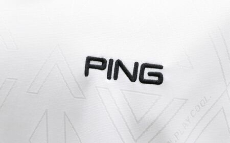 PING ストレッチダルブラ三角幾何学柄ジャカード 半袖ハイネックシャツ ゴルフウェア ピンGOLF 621-6267903【ホワイト/Lサイズ】｜石川県 小松市【テンポイント株式会社】