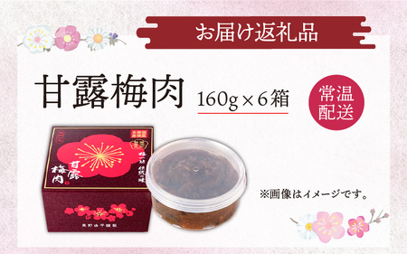 江戸時代から続く伝統の味「甘露梅肉」 6箱 [B-005007]　伝統 お土産