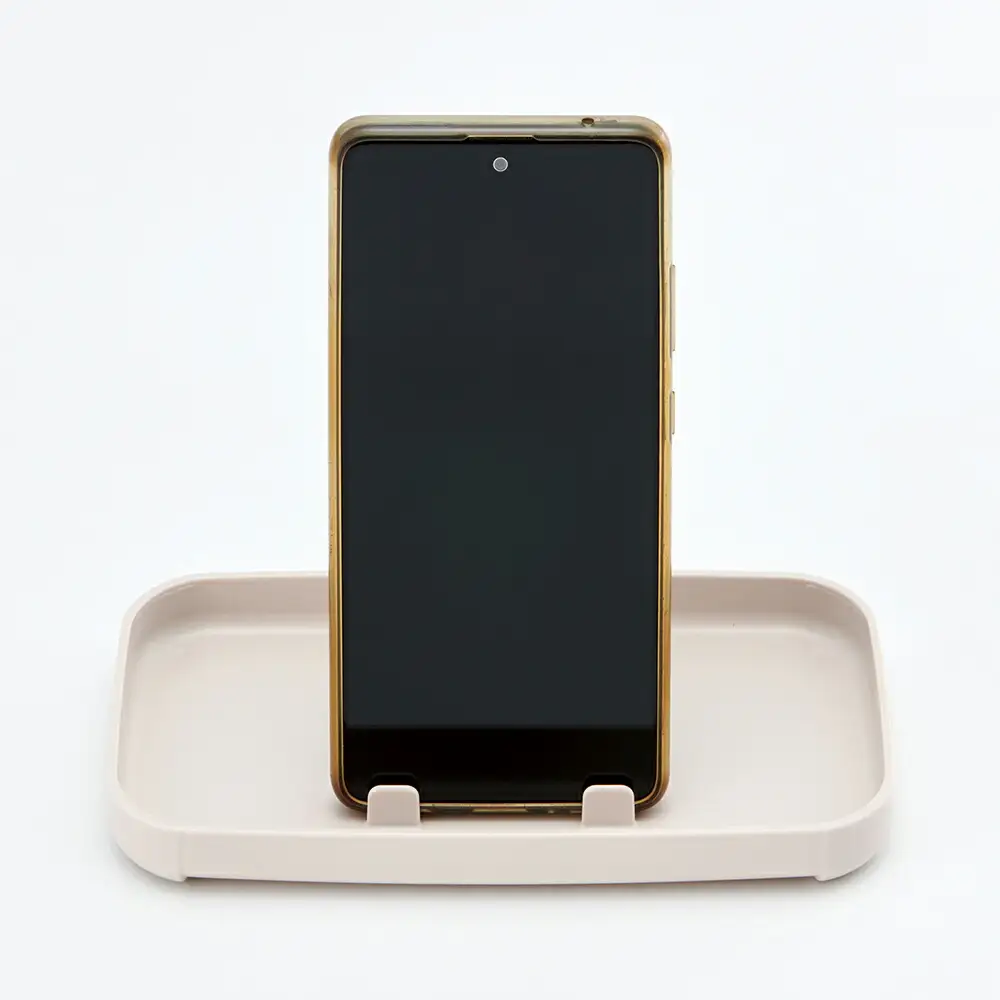 食洗機、電子レンジ対応 スマホスタンド付き 弁当箱 600ml 1段 箸付き PLB6SSH ベージュ 奈良県奈良市 4-174 716966