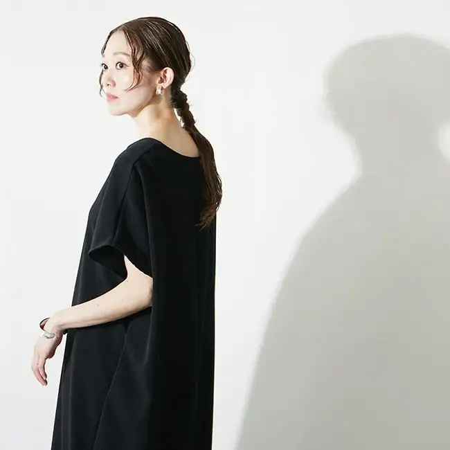 SOLAMONAT スキッパーマキシワンピース フリーサイズ 黒 （ ワンピース レディース 衣類 服 ）