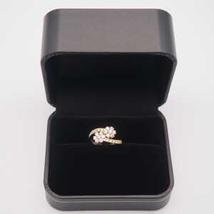 K18 1.0ct フラワーダイヤモンド リング　HR-009617
