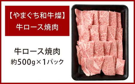 【やまぐち和牛燦】 牛ロース焼肉 約500g 牛ロース 焼肉 焼き肉 牛肉 冷凍 福岡県 北九州市