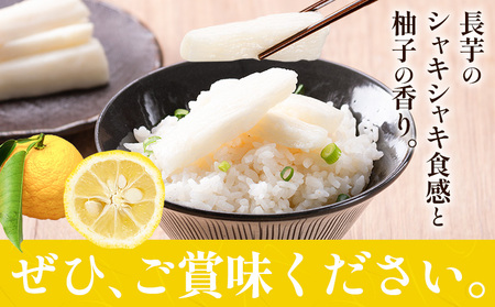 北海道 浦幌産 長芋のゆず漬け 900g (300g×3袋) 漬物 ご飯のお供 柚子 浦幌