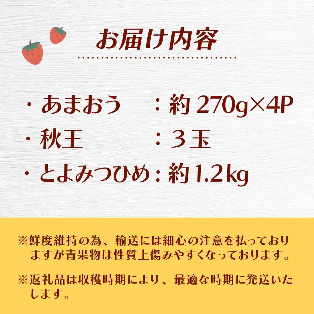 【全3回定期便】九州・福岡もぎたて フルーツ定期便 C　桂川町/一般社団法人地域商社ふるさぽ[ADCF019]