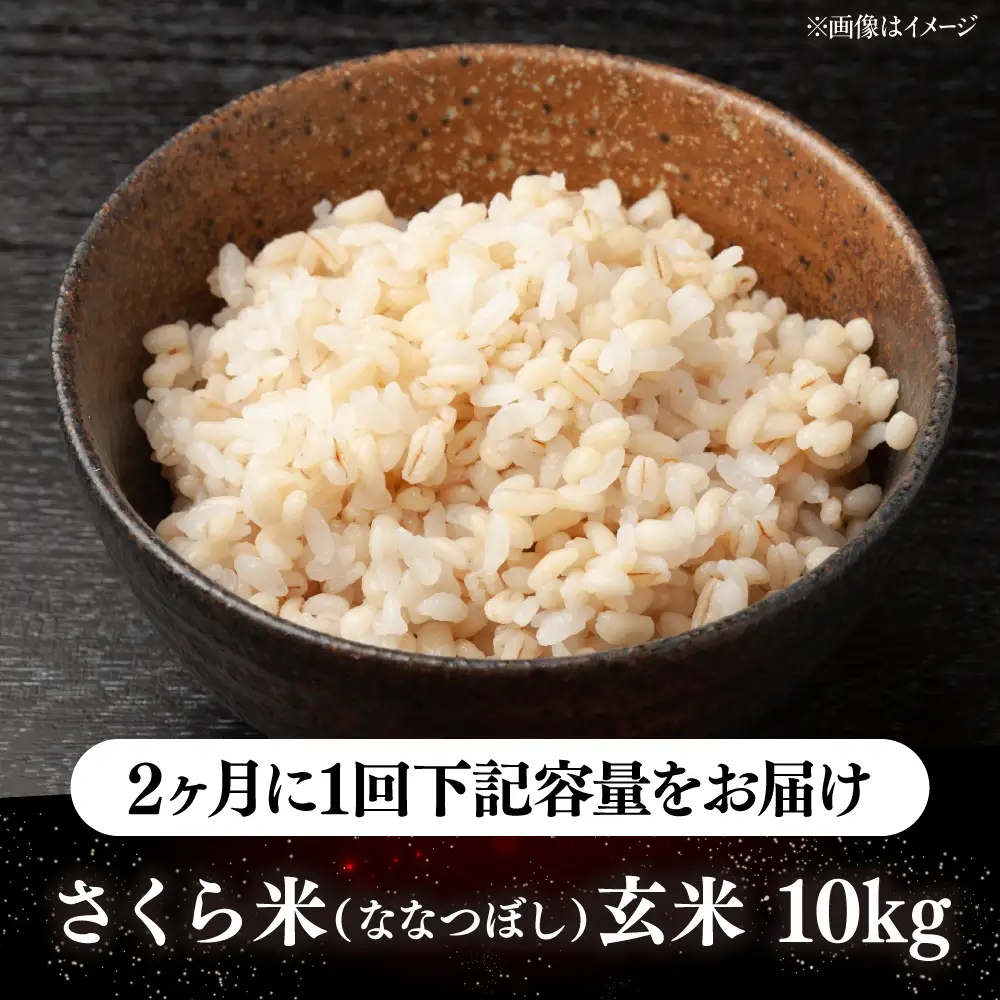 【隔月全2回定期便】【玄米】ななつぼし さくら米 10kg 特A 北海道[AXAB081]