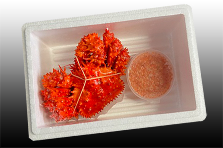 花咲かに300g前後～450g前後×1尾・いくら醤油漬け100g×1P A-30028