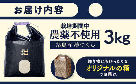 農薬を使わずに育てた 山つき 3kg 夢つくし BGBX009 夢つくし