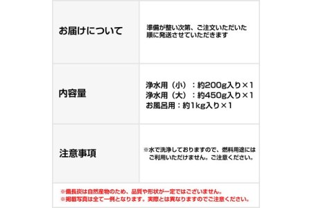 紀州備長炭 浄水・お風呂セット【0178-1】