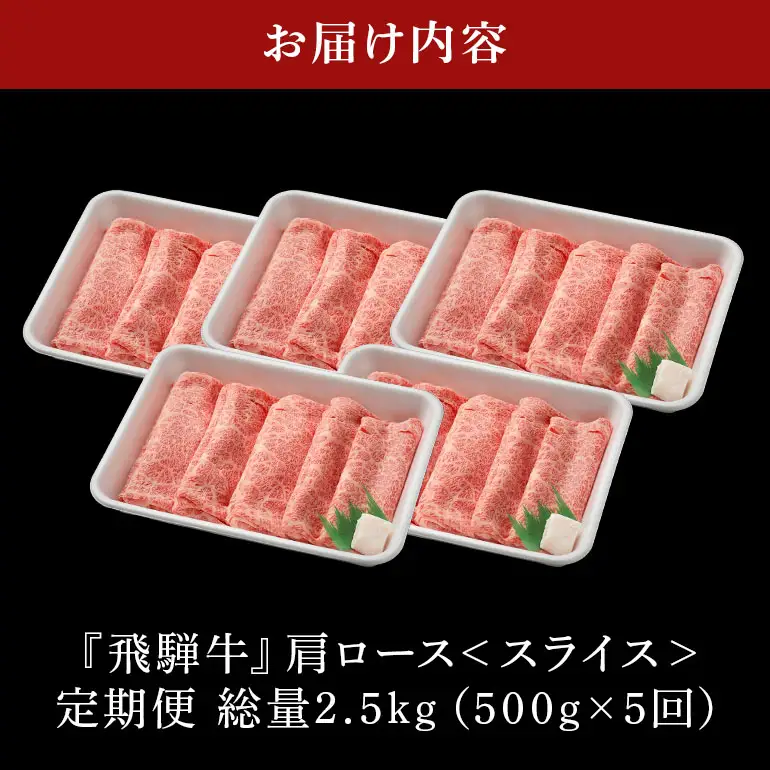 飛騨牛 A5等級【冷蔵配送】【500g×5回定期便】カタロース＆特製『炭火焼豚』セットが最終月に届く！着日指定可 飛騨牛