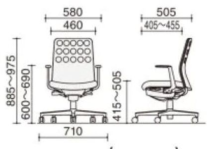 コクヨチェアー　モネット(ペールテラコッタ) C03-Z210W-Z0T1KX1 ／クッション・ベージュ／カーペット用（Wキャスター）／在宅ワーク・テレワークにお勧めの椅子