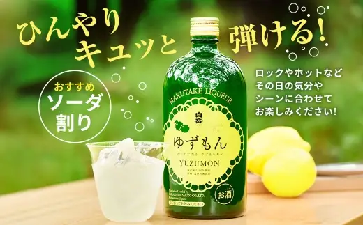 球磨焼酎で作った 「 白岳ゆずもん 」 6本 焼酎 お酒 酒 アルコール 米焼酎 ゆずストレート果汁 レモン果汁 白岳
