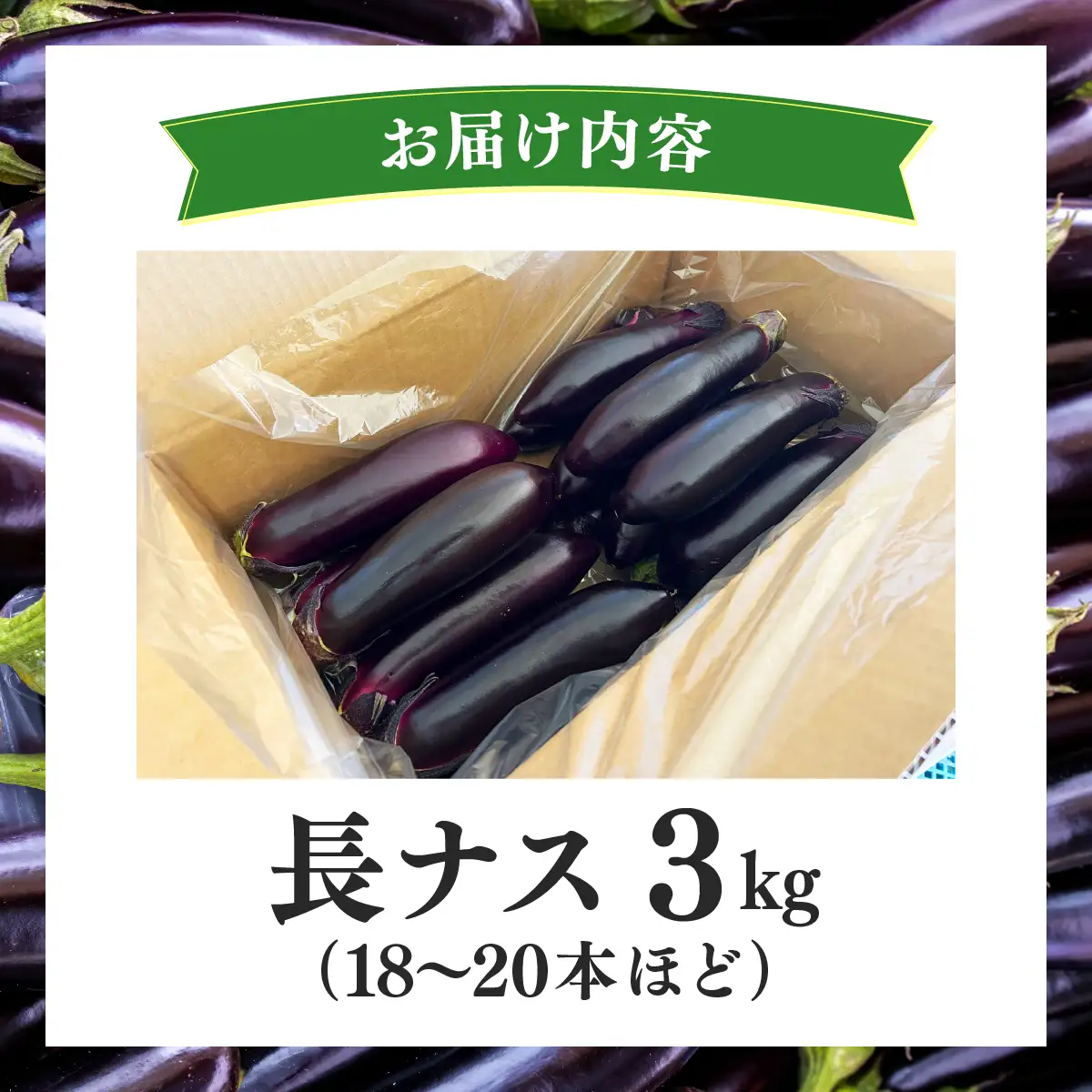 ＜先行予約＞北海道伊達産 長ナス 3kg 詰め [2026年発送]【ogr-001】