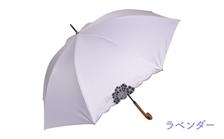 桜骨晴雨兼用傘 【デザイン： カットワーク刺繍 カラー：ラベンダー】 傘 雨傘 日傘 岐阜市 / 小木曽産業株式会社[ANJI005]