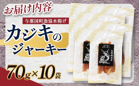 与那国島産 カジキのジャーキー（70g）×10個 G011 │沖縄県 与那国町 与那国島 カジキ 魚 ジャーキー フィッシュジャーキー おつまみ 酒のお供 旅のお供 おやつ 珍味