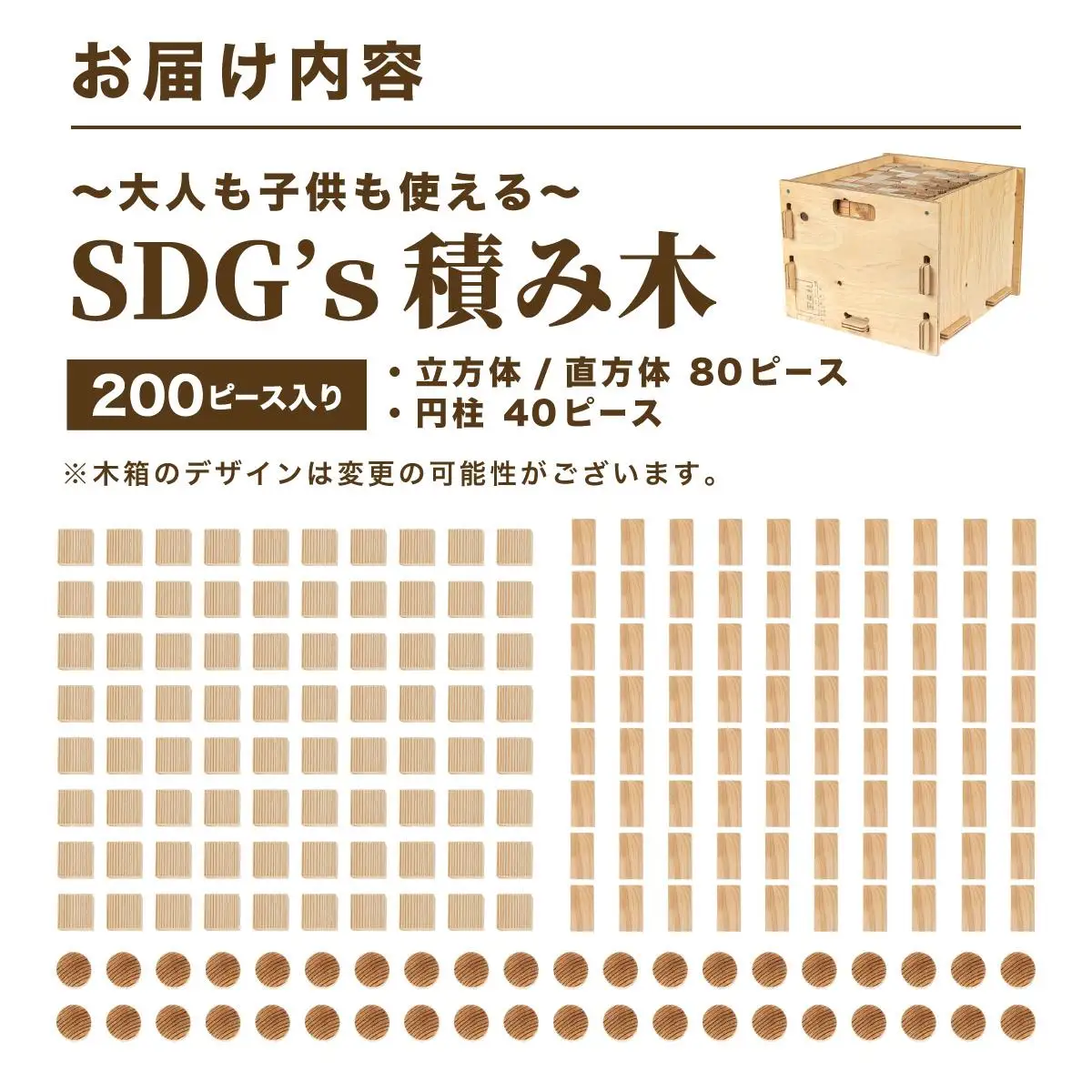 大人も子供も使えるSDg’ｓ積み木