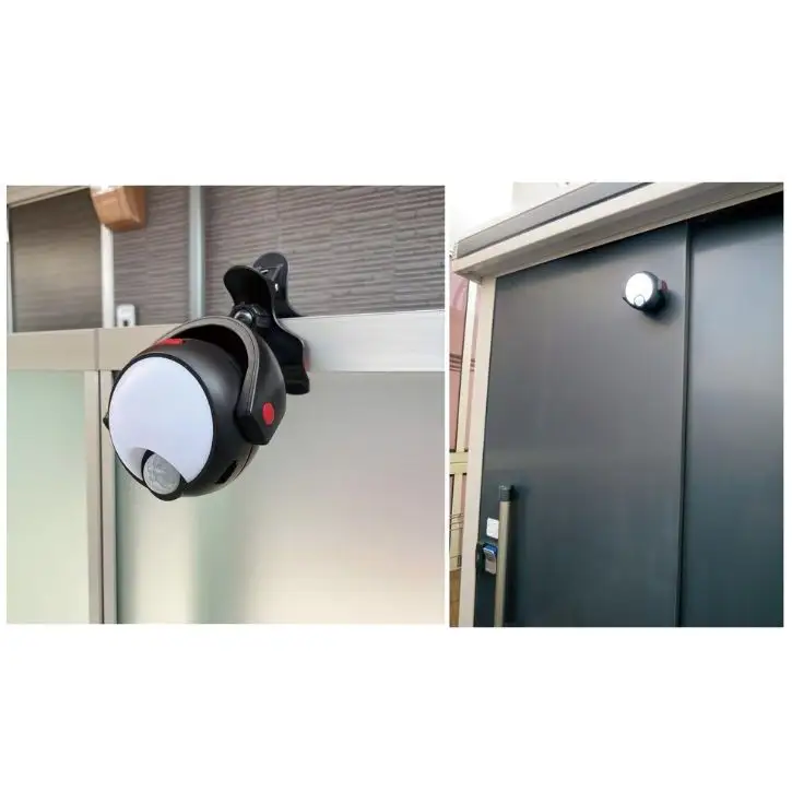 防犯 らくらく センサーライト クリップ 大進 防犯ライト USB 電池式 電池 工事不要 屋外 ライト 外灯 LED LEDライト 人感センサー 人感 センサー 自動点灯 家庭用 防犯グッズ 家 ベランダ 玄関 庭 駐車場 後付け 防雨 DLC-N600C 4939736903865