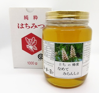 三浦養蜂場 会津産とちの蜂蜜「なめてみらんしょ」1kg　【07208-0800】