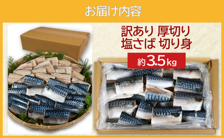 訳あり 厚切 塩さば 切り身 約 3.5kg