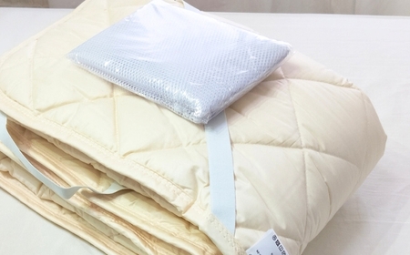 【ダブルサイズ】天然コットン 混SEK 抗菌 防臭 わた ベッドパッド (140×200cm) CO50BP-D | 寝具 睡眠 快適 熟睡 吸湿 ベッド 無地