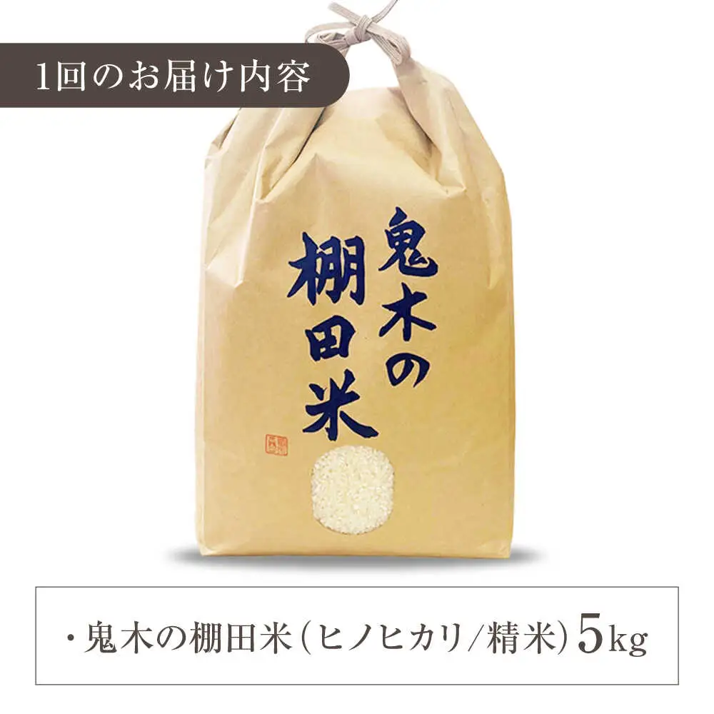【鬼木の棚田米】【全3回定期便】 ヒノヒカリ 5kg 波佐見町産 【冨永米穀店】[ZF20]
