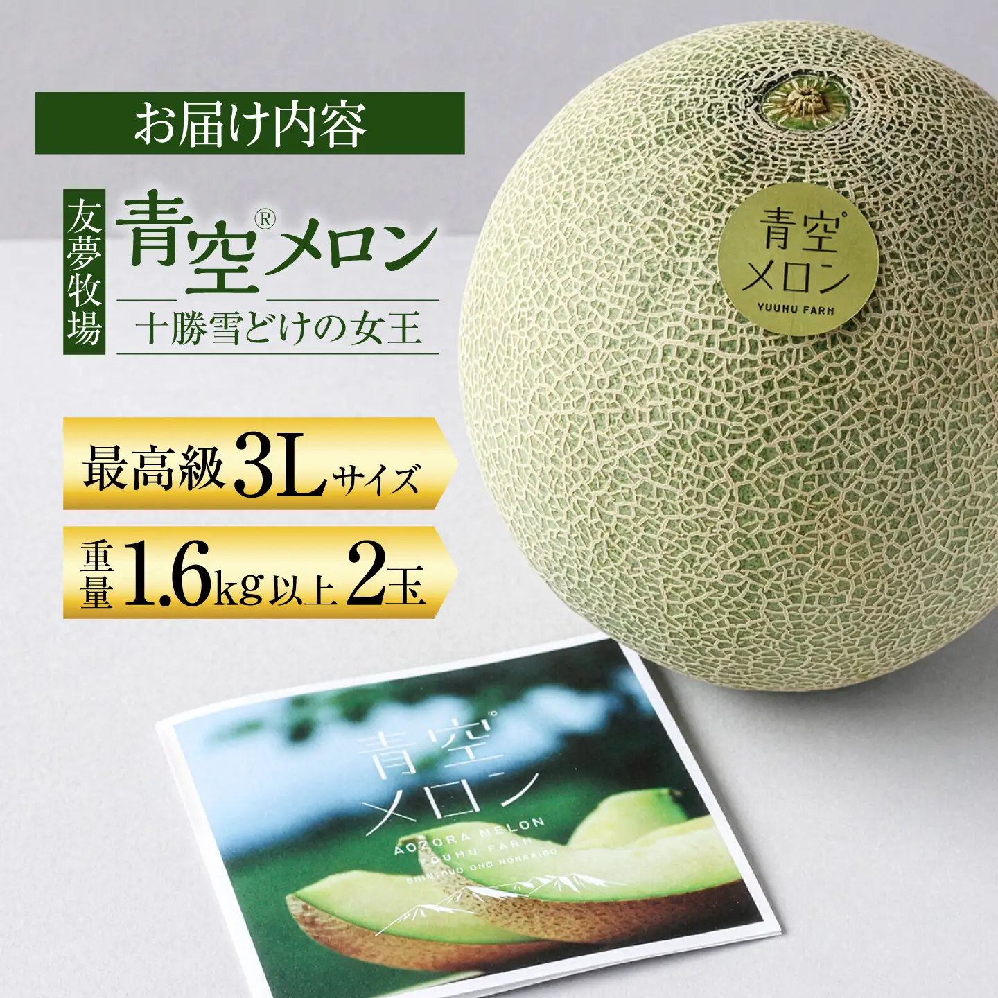 【先行予約】＼最高級／青空メロン 2玉 糖度14以上 メロン[BNBM002]