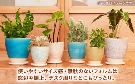 【美濃焼】植木鉢 ラウンドS，M ピンク【BIJINTOUKI/美人窯】 植物 サイズ おしゃれ 受け皿[MDF036]