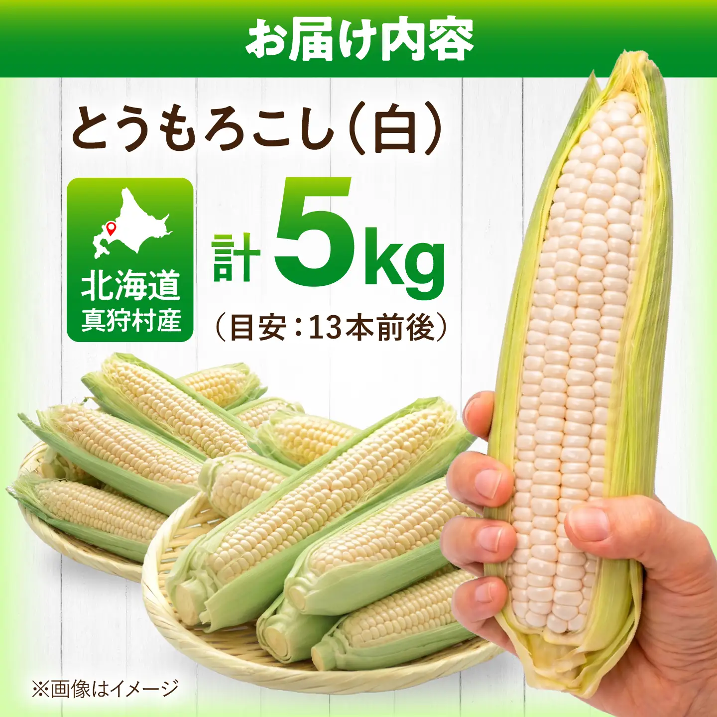 【先行予約】とうもろこし 白 5kg [BPAM021] とうもろこし