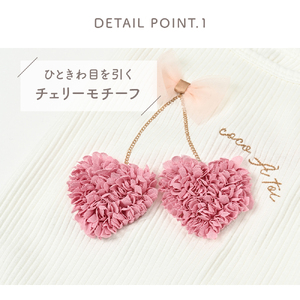 ハートチェリータンクトップ  ピンク シンプル ドッグウェア 【ココアトワ(cocoAtoi)】 Ｍ