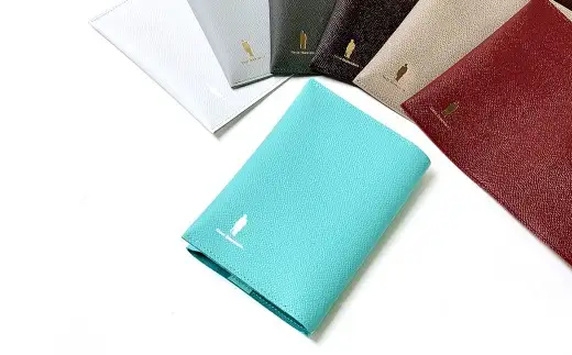 渋沢栄一翁 レザーブックカバー ＆ しおり セット （ Tブルー ） ブックカバー 栞 レザー 文庫サイズ シンプル デザイン フランス革 牛革 革 革製品