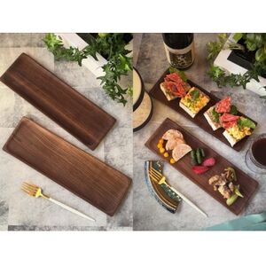 木製長皿（ウォールナット） 皿 お皿 木製 プレート 無垢材