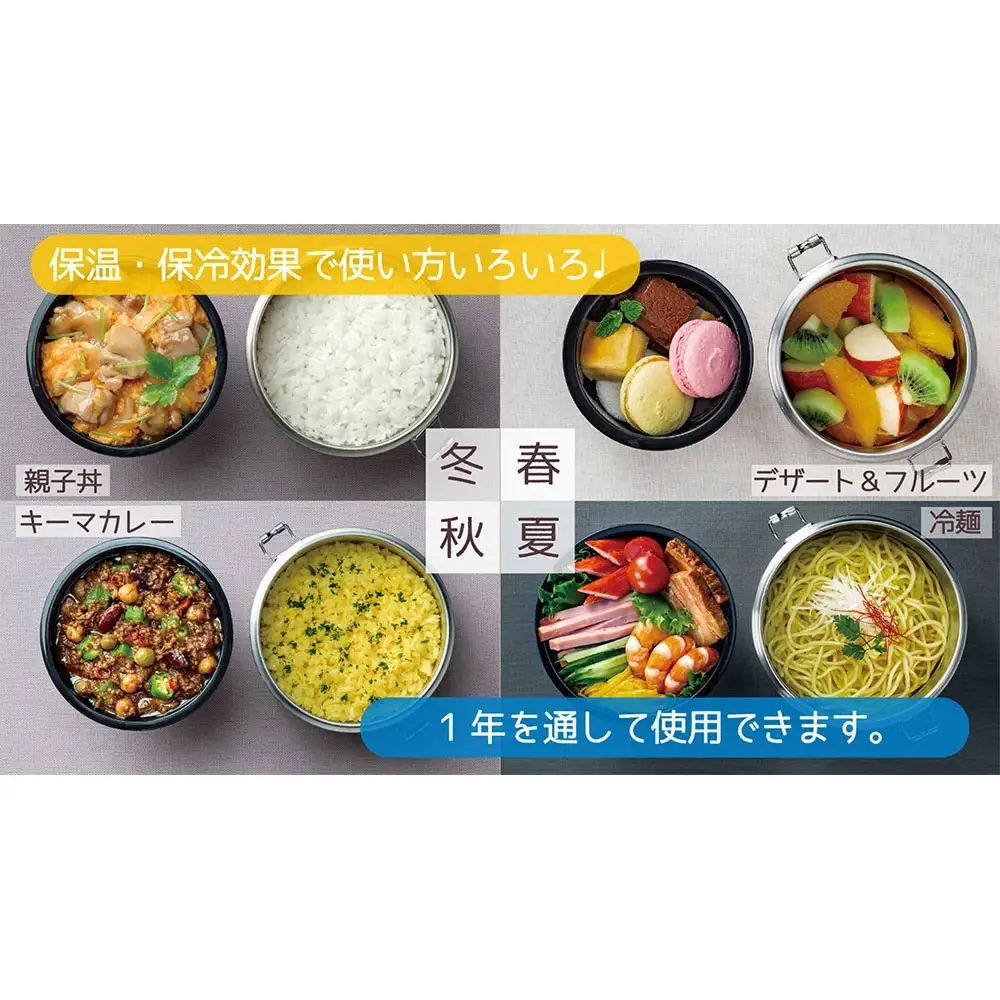抗菌真空ステンレスランチボックス 840ml 2段 STLB2AG ベーシック 奈良県奈良市 skt129 スケーター 627569