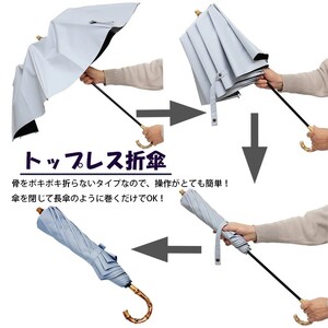 メンズ 晴雨兼用傘 折りたたみ傘 完全遮光 サマーシールド 577501 日本製 ライトグレー ／ まちづくり観光振興機構 UV防止 紫外線対策 奈良県 田原本町