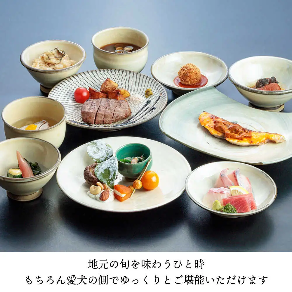 【愛犬と過ごす2階客室プラン】天ヶ瀬温泉HONJIN お一人様宿泊券(1泊2食付き) トラベル 旅行 チケット　日田市 / 有限会社旅館本陣[ARGF003]