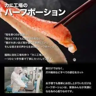 ズワイガニ ハーフポーション 800g セット 詰め合わせ カット済み ボイル 蟹 ポーション 海鮮 魚 魚介 海の幸 海鮮セット お取り寄せ お取り寄せグルメ 国産 九州 博多 福岡市