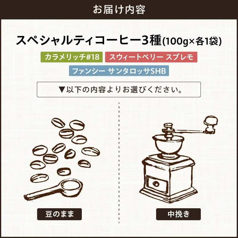 【こだわりの贅沢コーヒー】「Sunny side」の自家焙煎珈琲スペシャルティ珈琲飲み比べセット（300g） こだわりの贅沢コーヒー Sunny side 自家焙煎珈琲 スペシャルティ珈琲 飲み比べセット 300g 選べる 豆 粉 自家焙煎 本格珈琲 詰合せ 厳選 高品質 アラビカ種 コーヒー豆 ブラジル コロンビア グァテマラ 愛知県 小牧市 送料無料 [137S21]