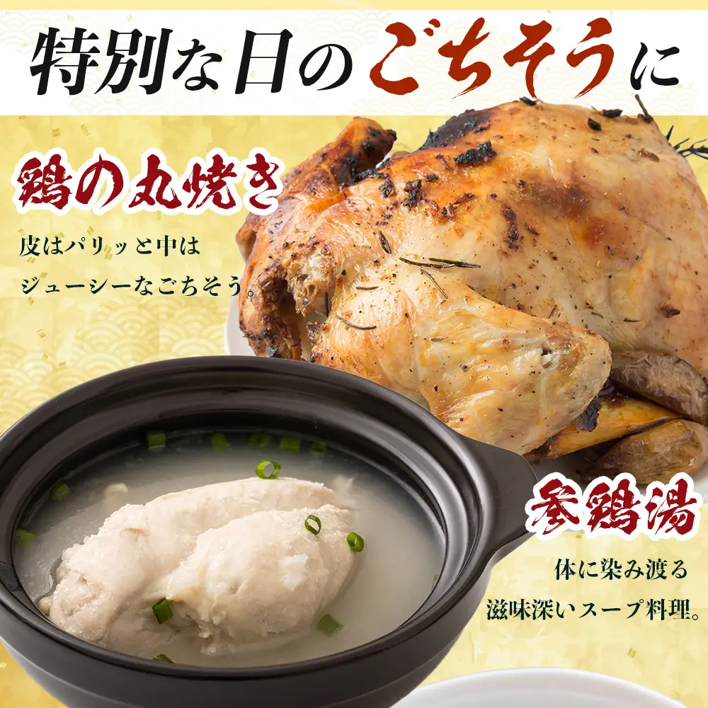 みやざき地頭鶏 1羽 中抜き 丸鶏 セット 冷凍｜鶏肉 地鶏 丸鶏 1羽まるごと ロースト チキン じとっこ 真空パック 興洋開発株式会社 宮崎県 諸塚村 KY-16