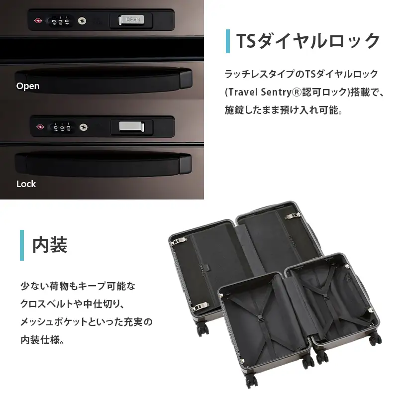 PROTeCA SHISUI F 50 TR 00571 (02 アイアンブルー) スーツケース 国産 日本製 40L プロテカ キャリー バッグ 双輪 キャスターストッパー 出張 短期旅行 PROTECA 北海道 赤平市