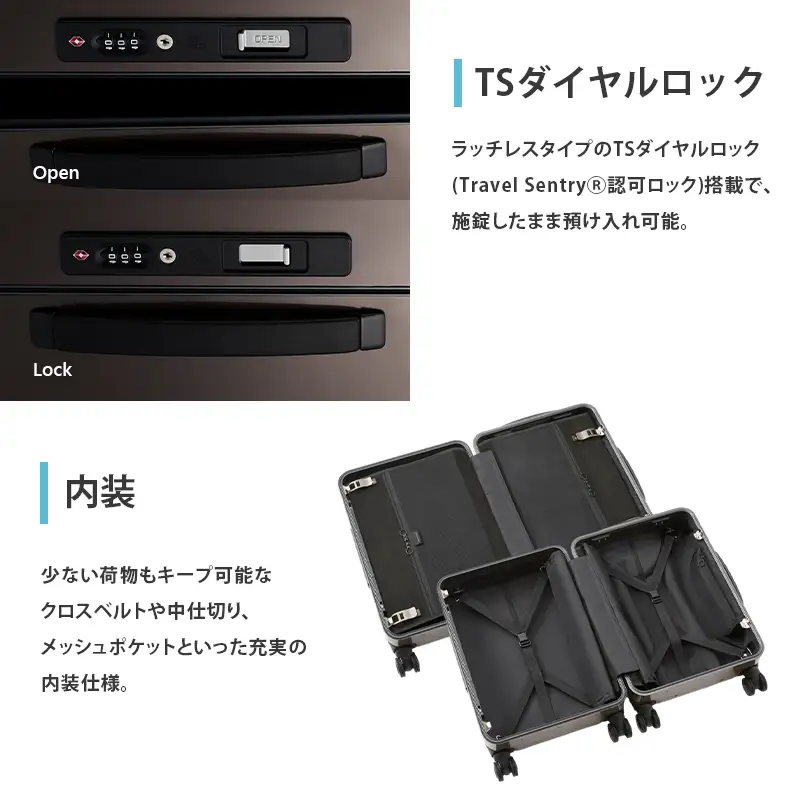 スーツケースプロテカSHISUIF63エボニーブラックスーツケース【70L】