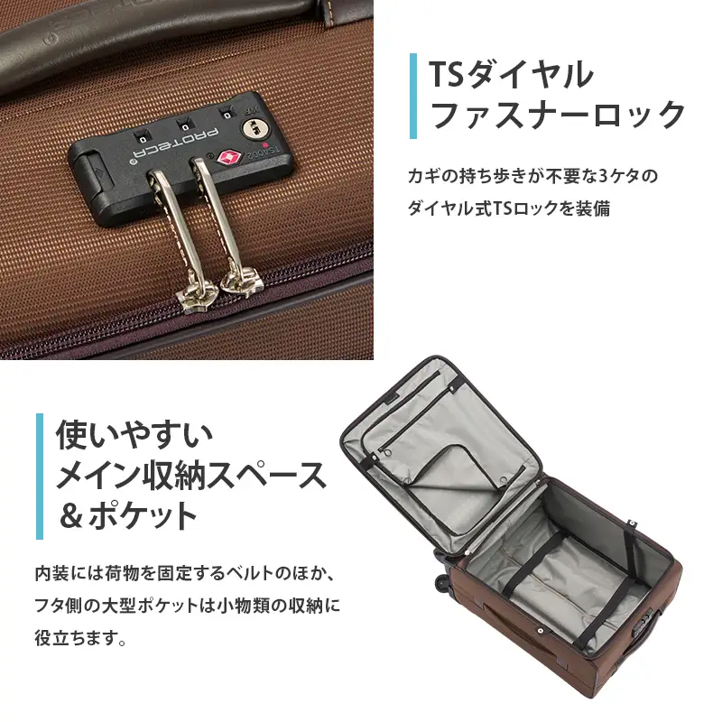 スーツケースプロテカソリエ3ネイビー機内持ち込みスーツケース【31L】