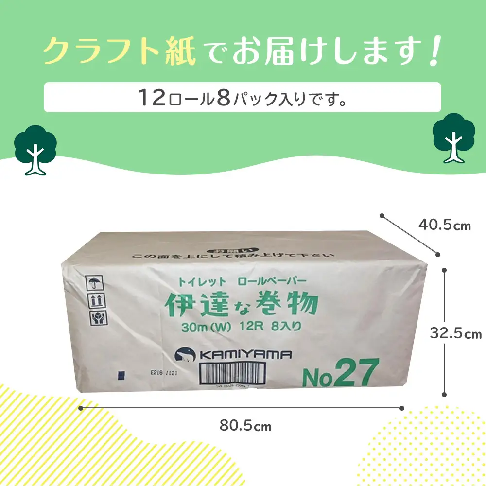 トイレットペーパー　せんだいリサイクル　ダブル96ロール｜トイレット