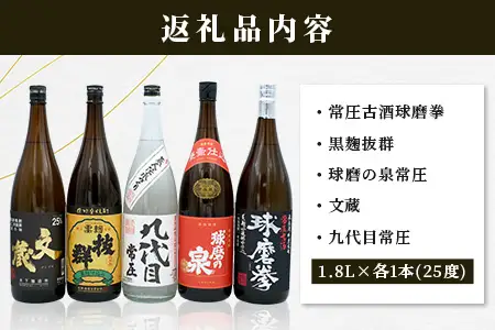 多良木7蔵の 米焼酎 【常圧】 1.8L×5本 セット 計 9L 015-0710