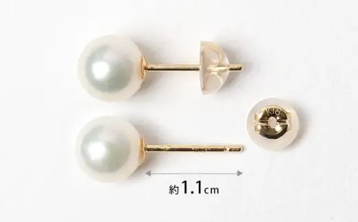 あこや真珠 ピアス 8.0-8.5mm K18 18金 イエローゴールド パール 真珠 あこや レディース アクセサリー ジュエリー オシャレ 装飾 装飾品 カジュアル シンプル 宝石保証書 ギフト ケース付き