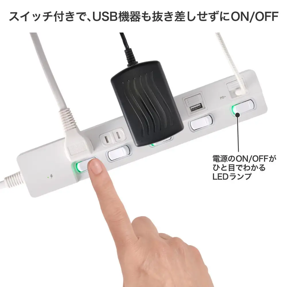 SWUSBタップ3P2M WLK-3222SUC(W)