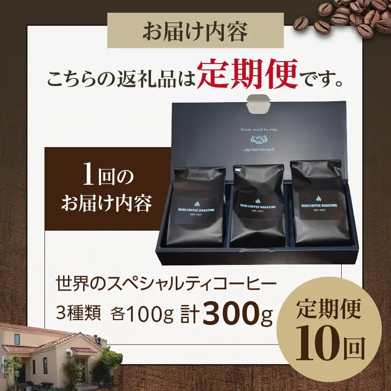 世界のスペシャルティコーヒー定期便(10ヶ月間) 細挽き_08-062-1-4