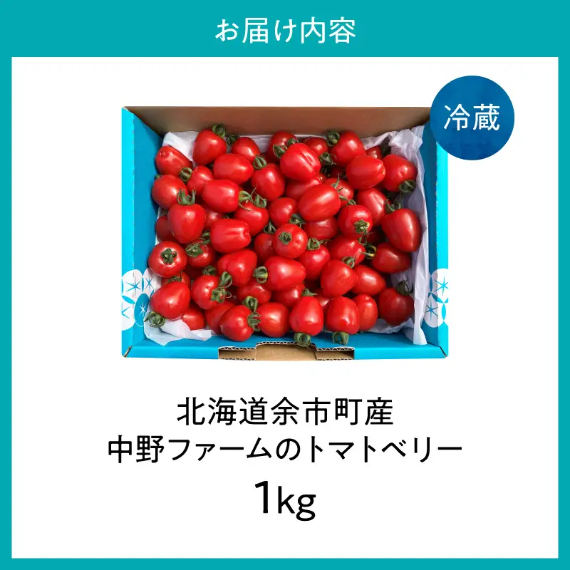 【7月上旬発送】余市町 中野ファーム トマトベリー 1kg トマト_Y026-0014