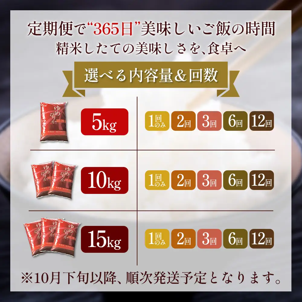 【令和8年度産】 ゆめぴりか精米定期便  (5kg×12回)【11033】