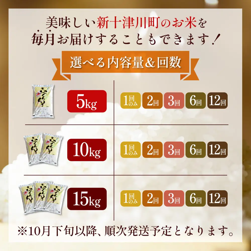 【令和8年度産】ふっくりんこ精米定期便  (15kg×12回)【11063】
