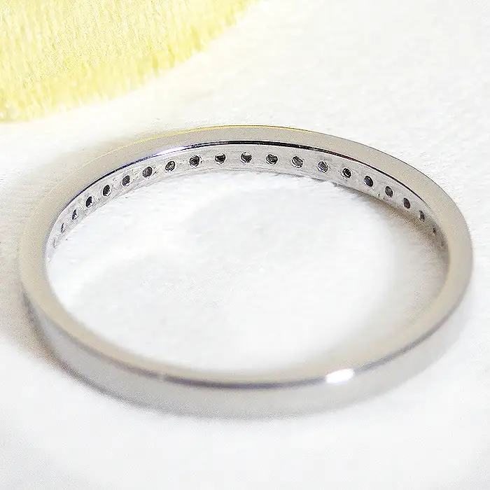 指輪 レディース リング プラチナ PT900 ダイヤモンド 0.13ct ハーフエタニティ 華奢 極細 細身 プラチナリング ダイヤ ジュエリー 山梨県 南アルプス市 【f200-pt】 ALPAZ203